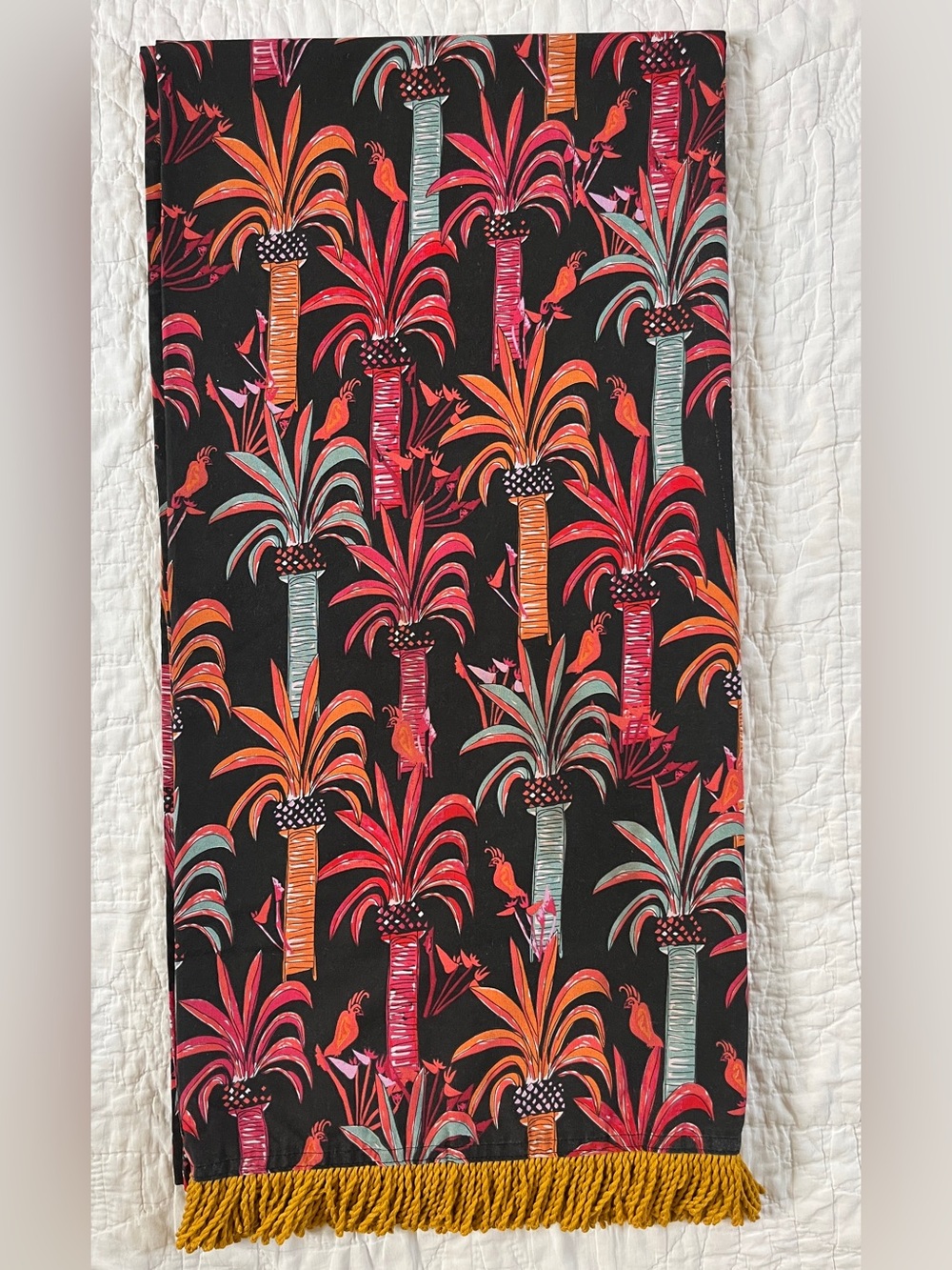 Opalhouse Jungalow Fringe Hem Bird Palm on Blake Street Shower Curtain Black